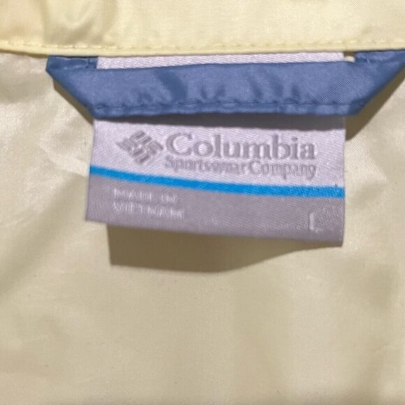 COLUMBIA- NEW Wind breaker Wind Runner Yellow and Blue Jacket Size L - Picture 6 of 6